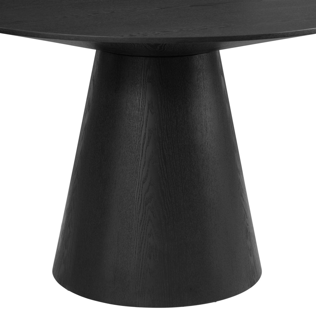 Dusklia - Cassie 4-6 Seater Dining Table - Black Wood