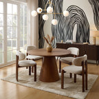 Dusklia - Cassie 4-6 Seater Dining Table - Mid Wood