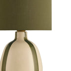 Dusklia - Cassie Striped Table Lamp - Cream/Green