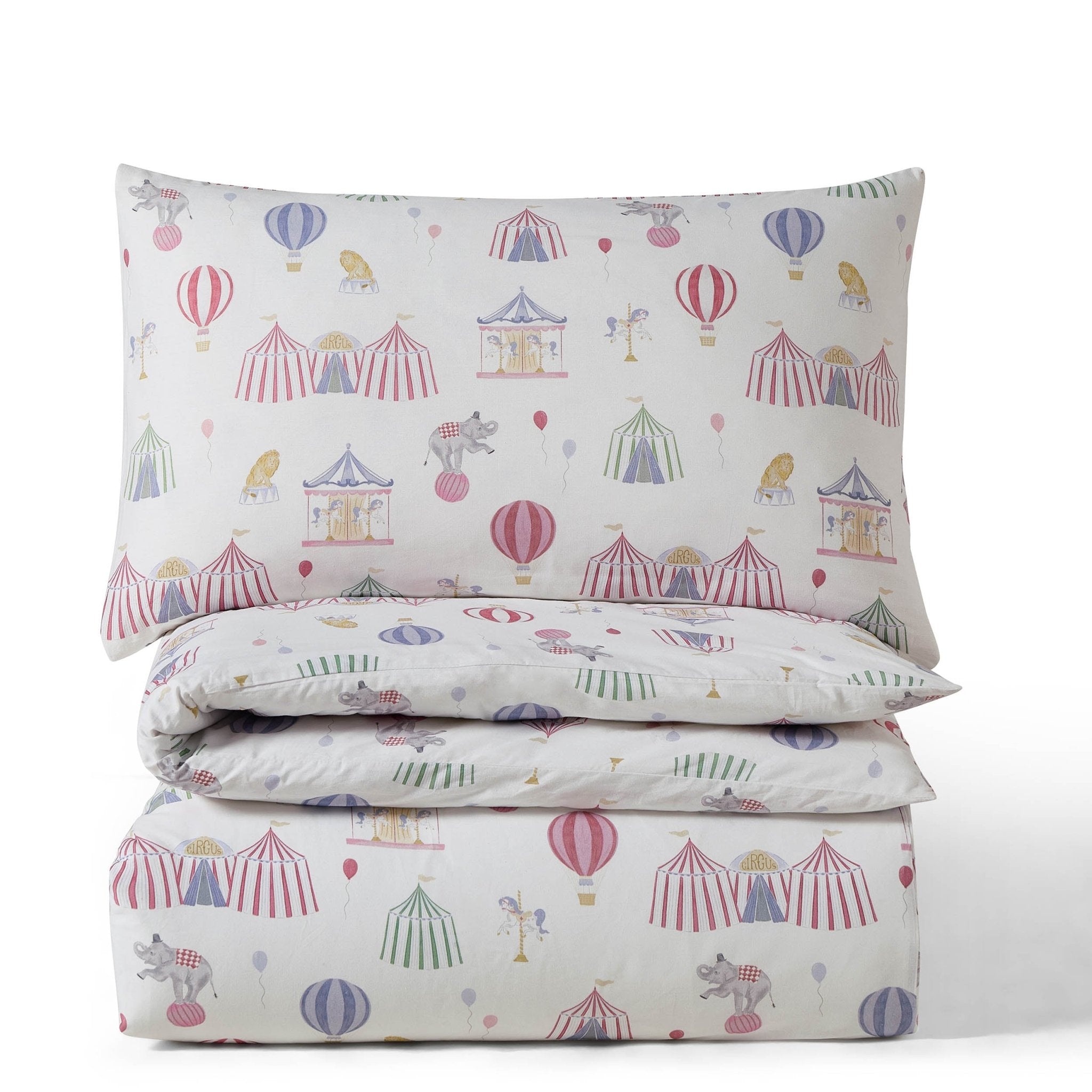 Dusklia - Charlie 100% Cotton Circus Print Duvet Cover Set