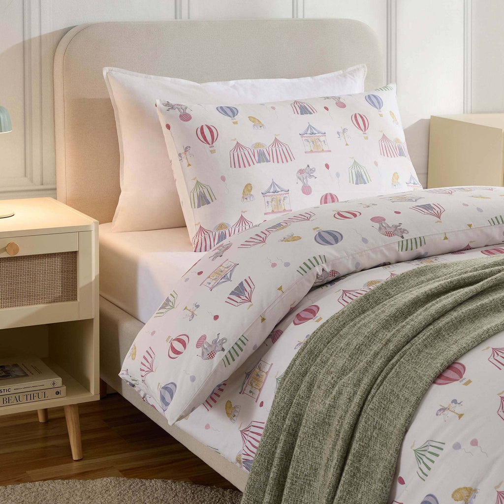 Dusklia - Charlie 100% Cotton Circus Print Duvet Cover Set