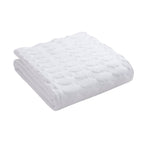 Dusklia - Charlotte Geometric Embroidered Bedspread 2.5m x 2.6m - White