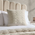 Dusklia - Charlotte Geometric Embroidered Cushion Cover - Natural
