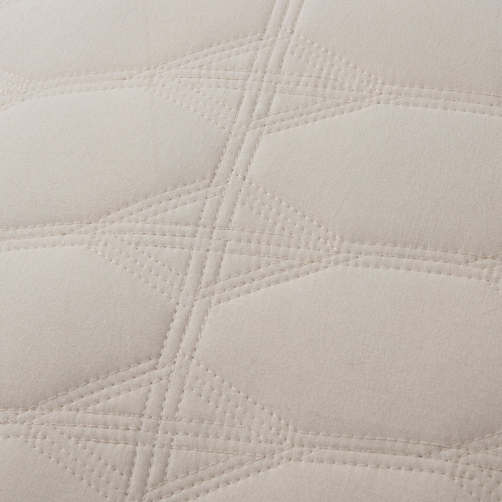 Dusklia - Charlotte Geometric Embroidered Cushion Cover - Natural