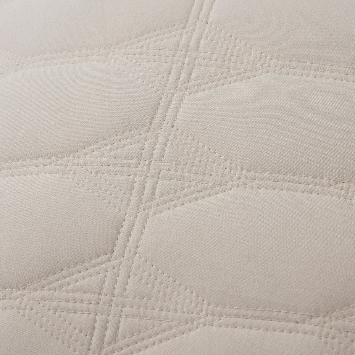 Dusklia - Charlotte Geometric Embroidered Cushion Cover - Natural