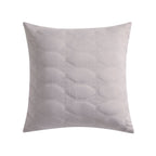 Dusklia - Charlotte Geometric Embroidered Cushion Cover - Pebble Grey