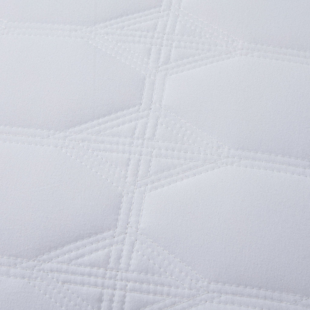 Dusklia - Charlotte Geometric Embroidered Cushion Cover - White