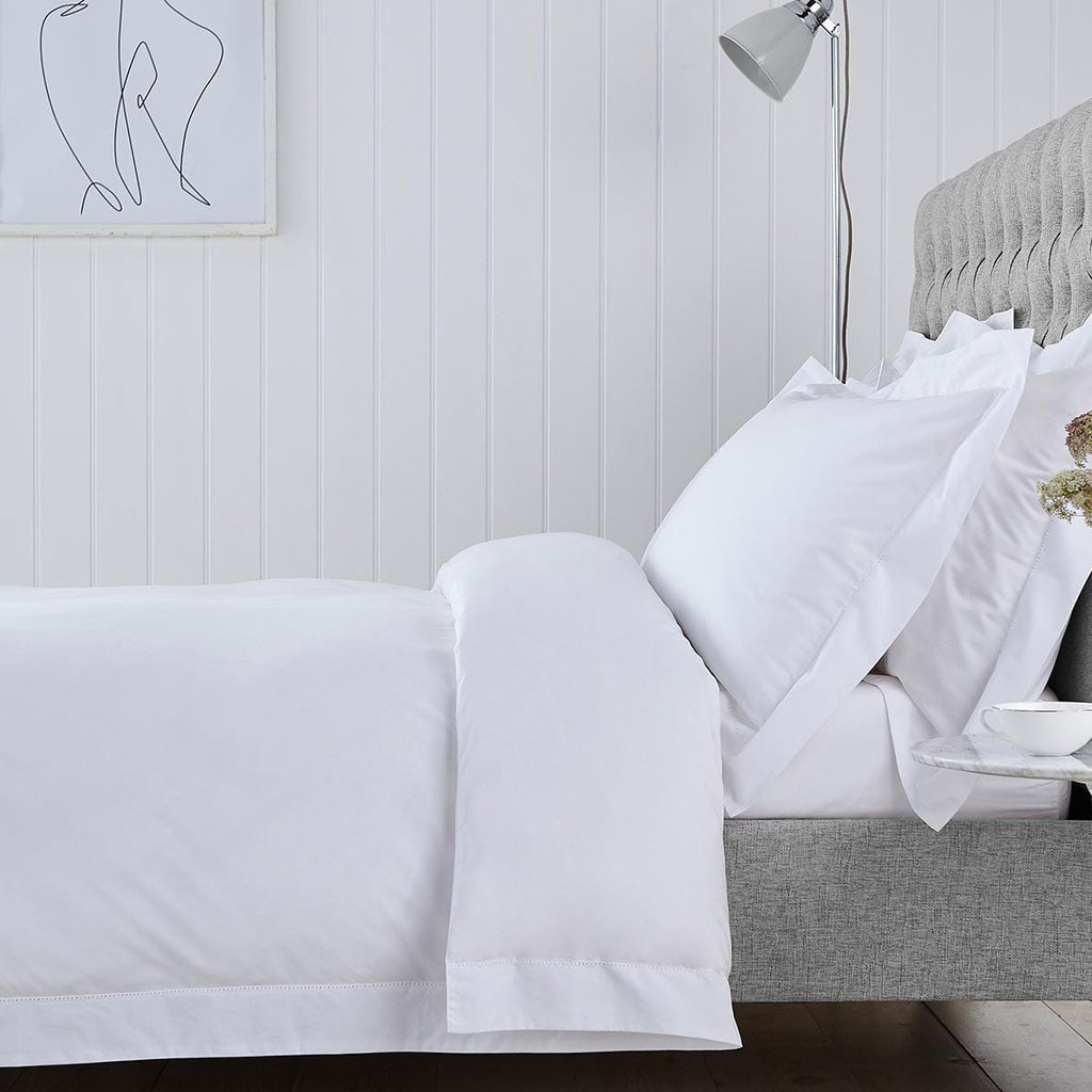 Dusklia - Chelsea 200 Thread Count Duvet Cover - Cotton - White