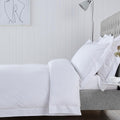 Dusklia - Chelsea 200 Thread Count Duvet Cover - Cotton - White