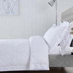 Dusklia - Chelsea 200 Thread Count Duvet Cover - Cotton - White