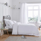 Dusklia - Chelsea 200 Thread Count Duvet Cover - Cotton - White