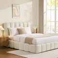 Dusklia - Cheshire Boucle Ottoman Storage Bed - Off White