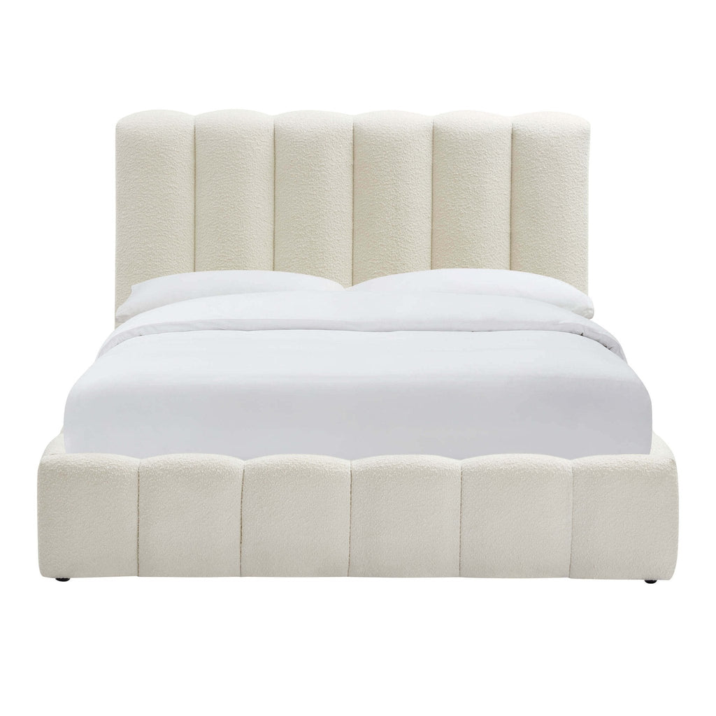 Dusklia - Cheshire Boucle Ottoman Storage Bed - Off White