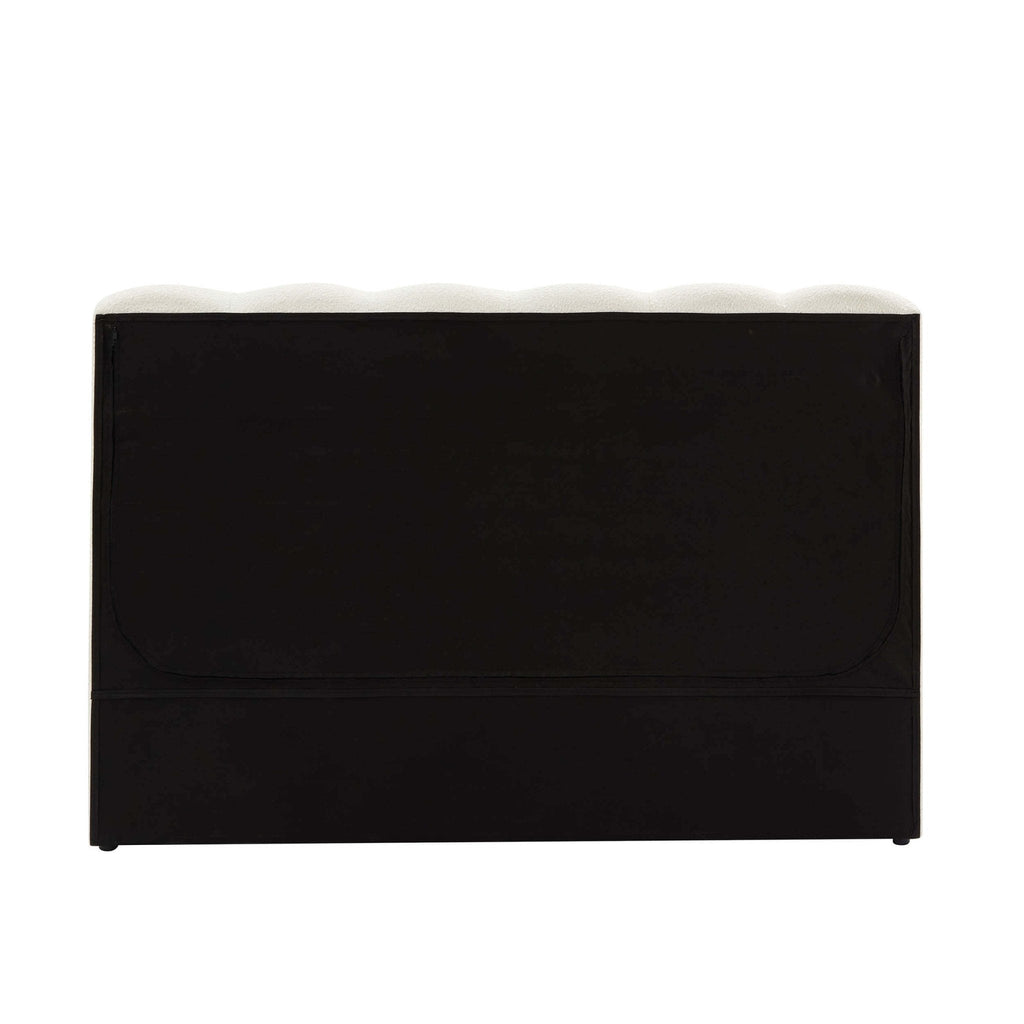 Dusklia - Cheshire Boucle Ottoman Storage Bed - Off White