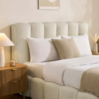 Dusklia - Cheshire Boucle Ottoman Storage Bed - Off White
