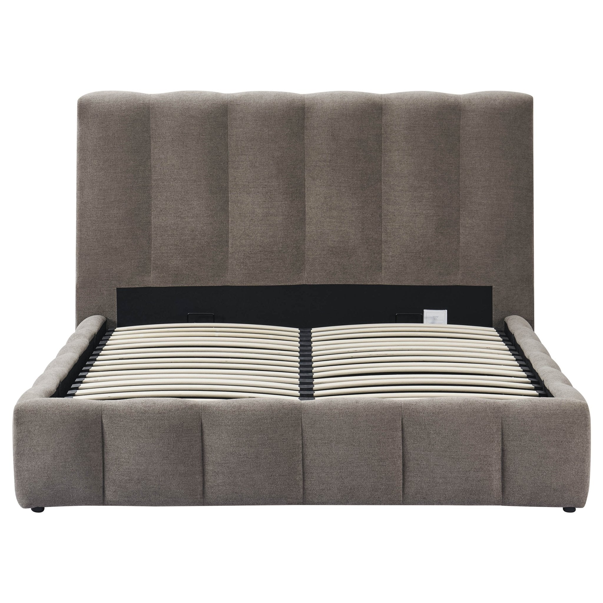 Dusklia - Cheshire Ottoman Storage Bed - Chenille Mushroom