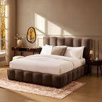 Dusklia - Cheshire Ottoman Storage Bed - Chenille Mushroom