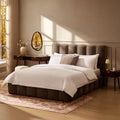 Dusklia - Cheshire Ottoman Storage Bed - Chenille Mushroom