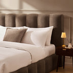 Dusklia - Cheshire Ottoman Storage Bed - Chenille Mushroom