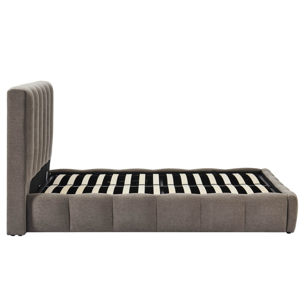 Dusklia - Cheshire Ottoman Storage Bed - Chenille Mushroom