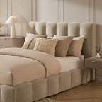 Dusklia - Cheshire Ottoman Storage Bed - Chenille Oatmeal