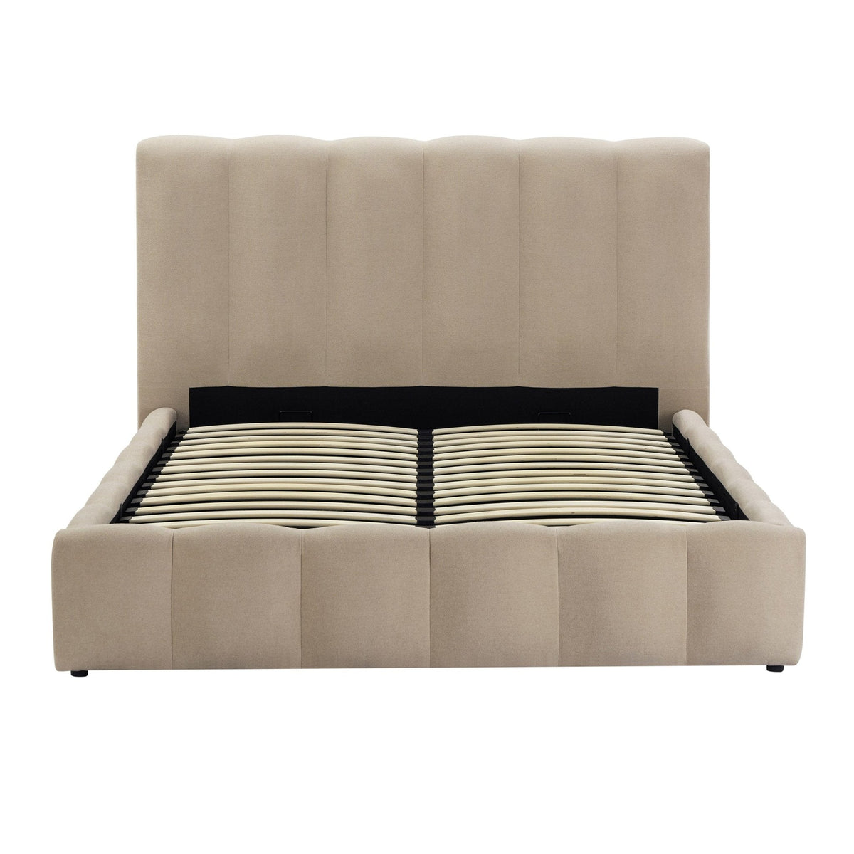 Dusklia - Cheshire Ottoman Storage Bed - Chenille Oatmeal