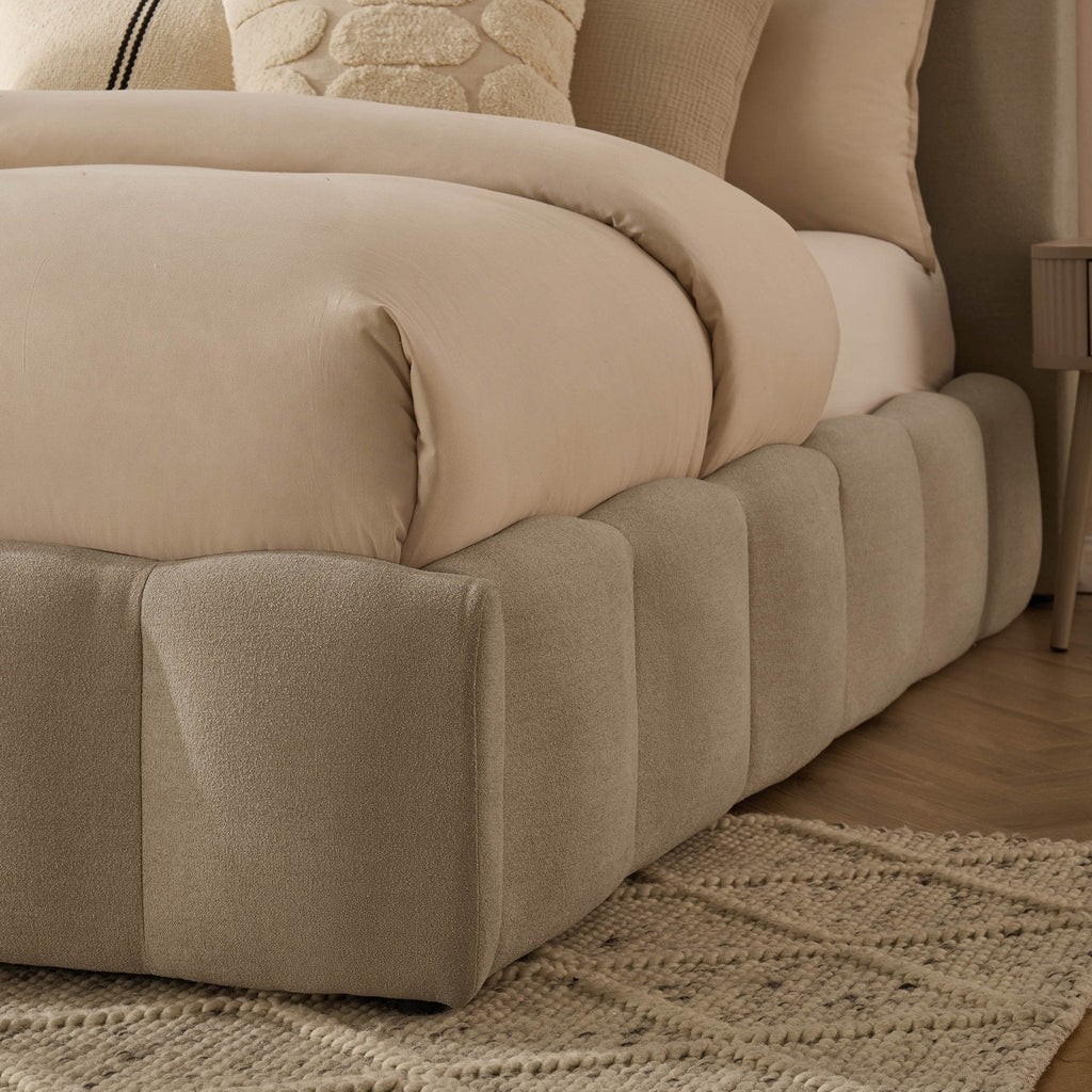 Dusklia - Cheshire Ottoman Storage Bed - Chenille Oatmeal