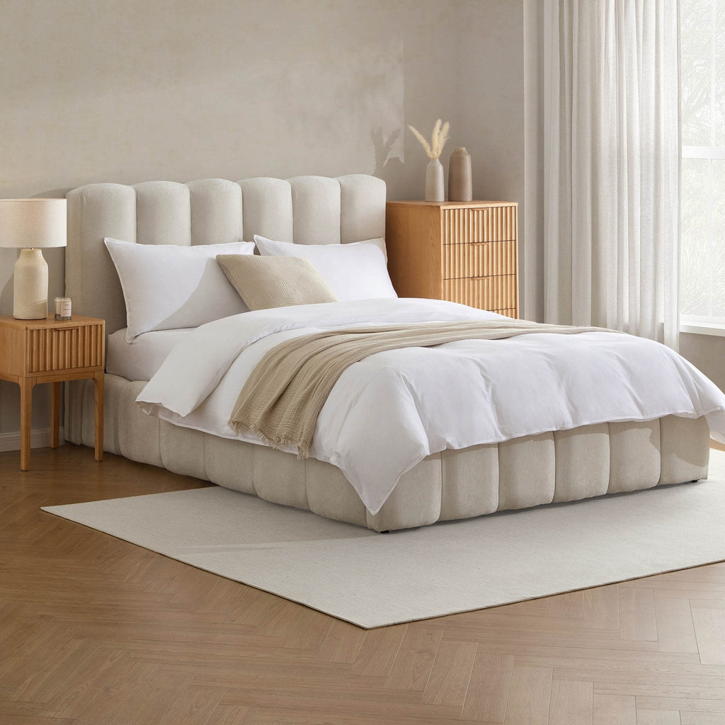 Dusklia - Cheshire Ottoman Storage Bed - Ivory