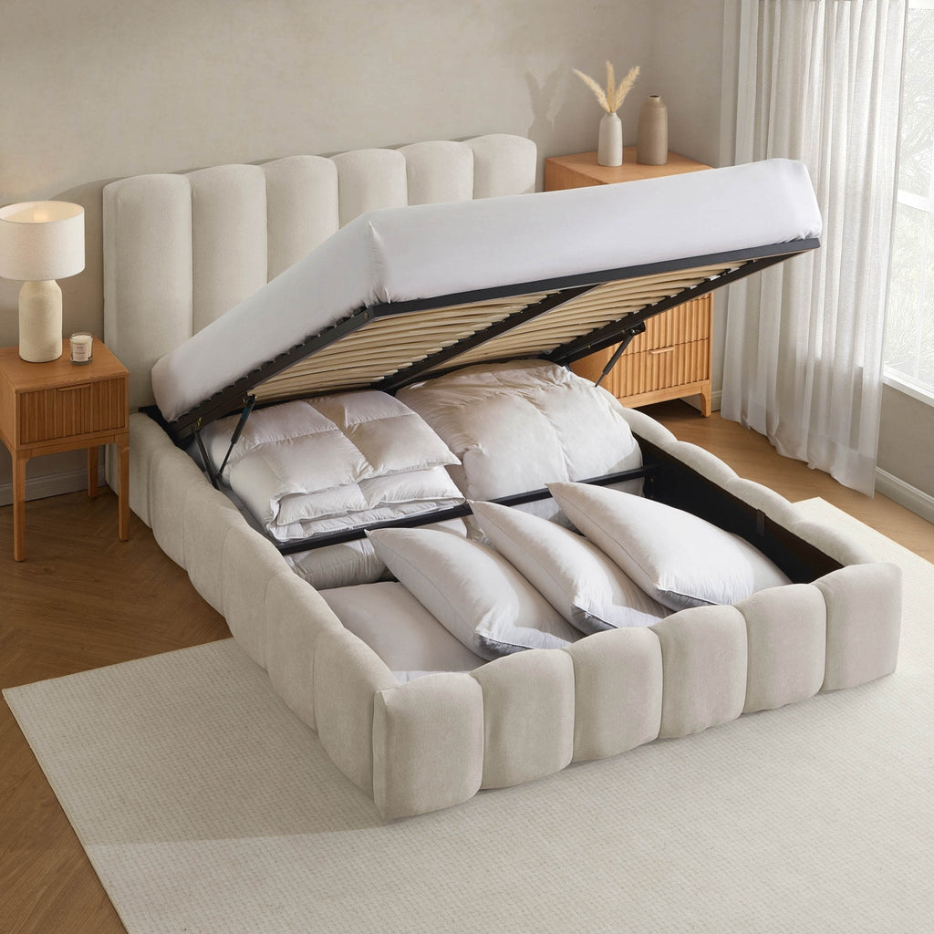 Dusklia - Cheshire Ottoman Storage Bed - Ivory