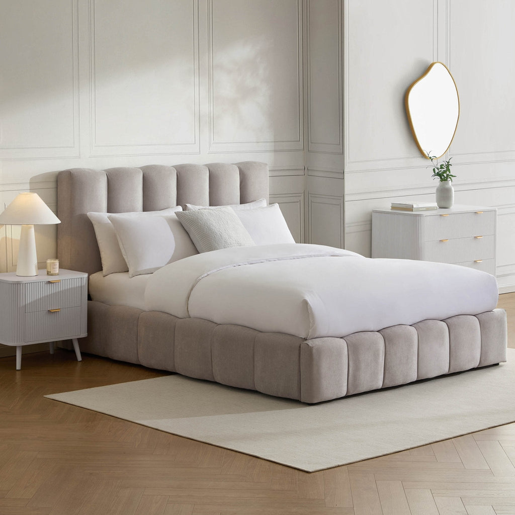 Dusklia - Cheshire Ottoman Storage Bed - Light Grey