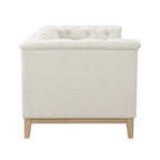Dusklia - Chesterfield 2 Seater Sofa - Cream Linen
