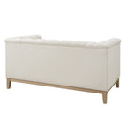Dusklia - Chesterfield 2 Seater Sofa - Cream Linen