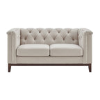 Dusklia - Chesterfield 2 Seater Sofa - Stone