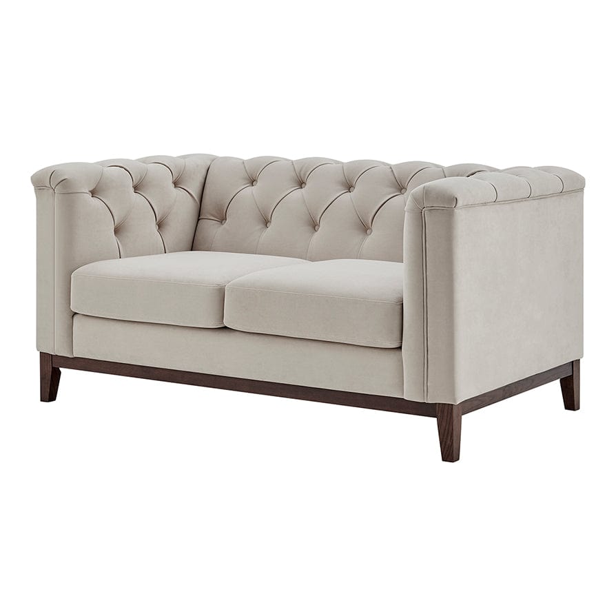 Dusklia - Chesterfield 2 Seater Sofa - Stone