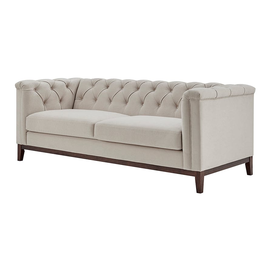Dusklia - Chesterfield 3 Seater Sofa - Stone