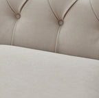 Dusklia - Chesterfield 3 Seater Sofa - Stone