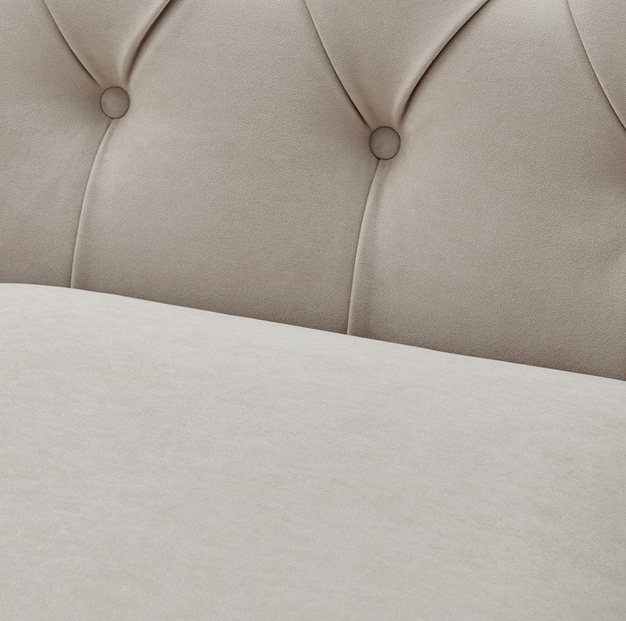 Dusklia - Chesterfield 3 Seater Sofa - Stone