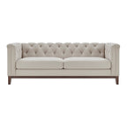 Dusklia - Chesterfield 3 Seater Sofa - Stone