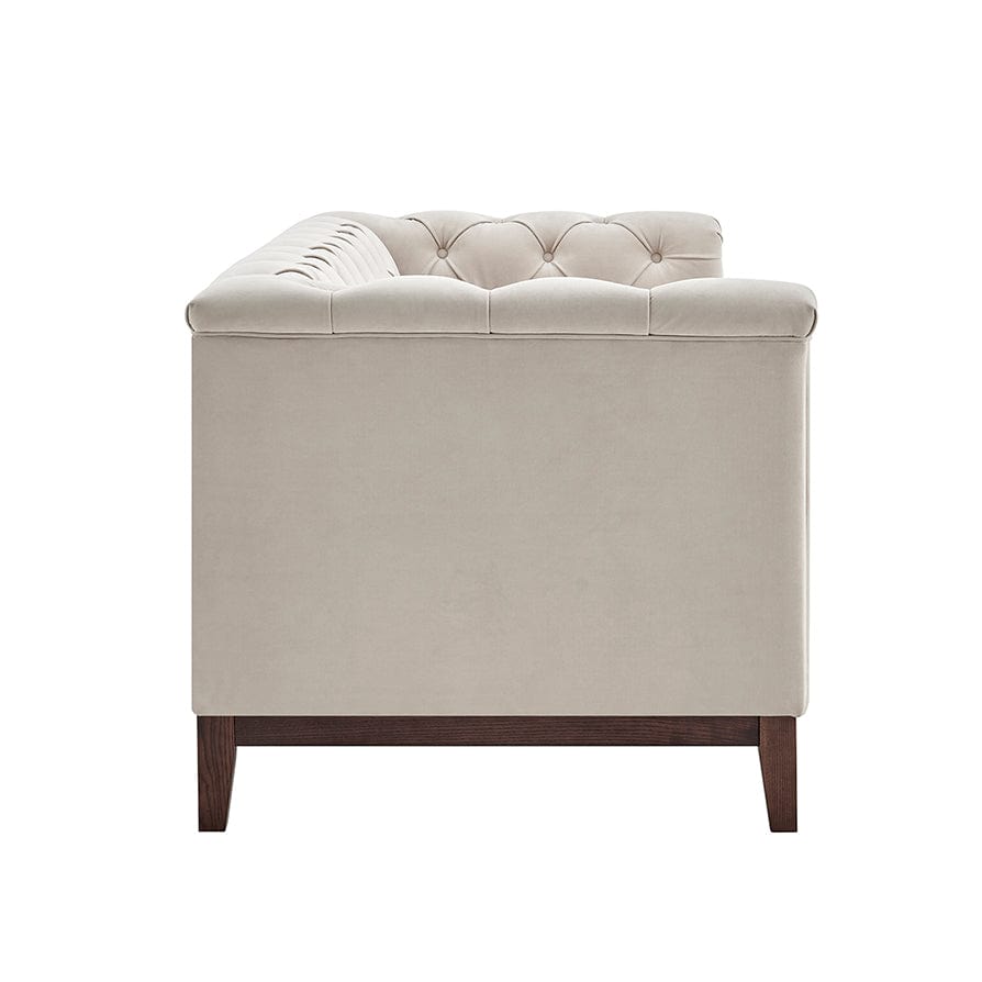 Dusklia - Chesterfield 3 Seater Sofa - Stone