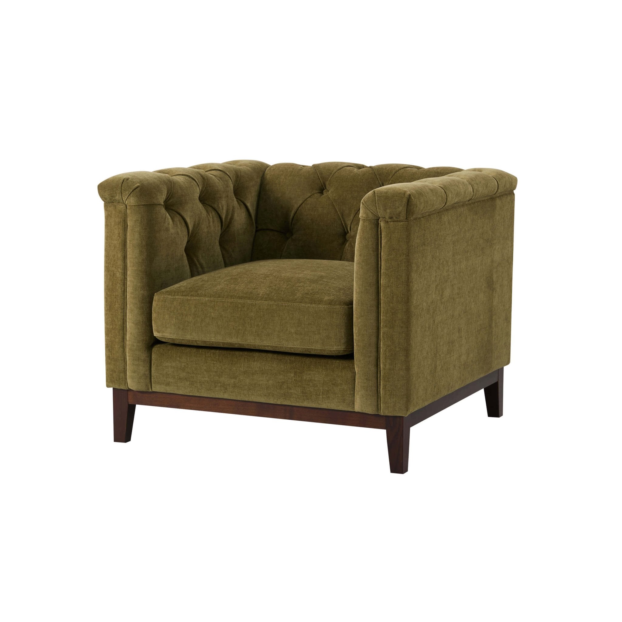 Fauteuil Chesterfield - Terre de cèdre