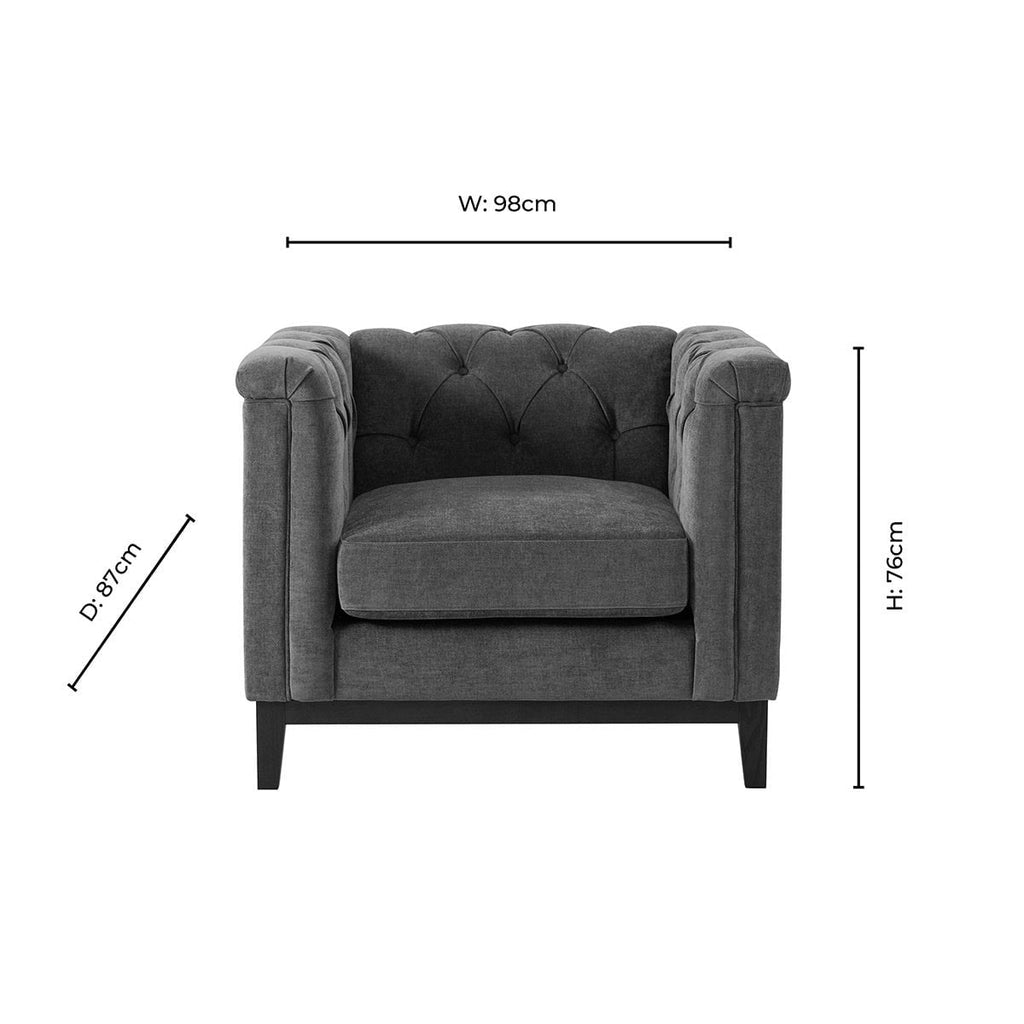 Fauteuil Chesterfield - Terre de cèdre