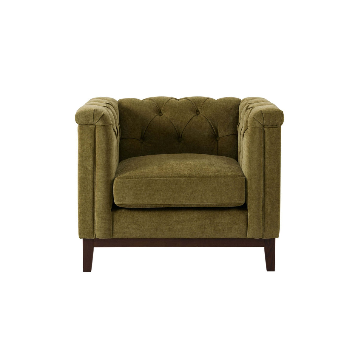 Dusklia - Chesterfield Armchair - Cedar Earth