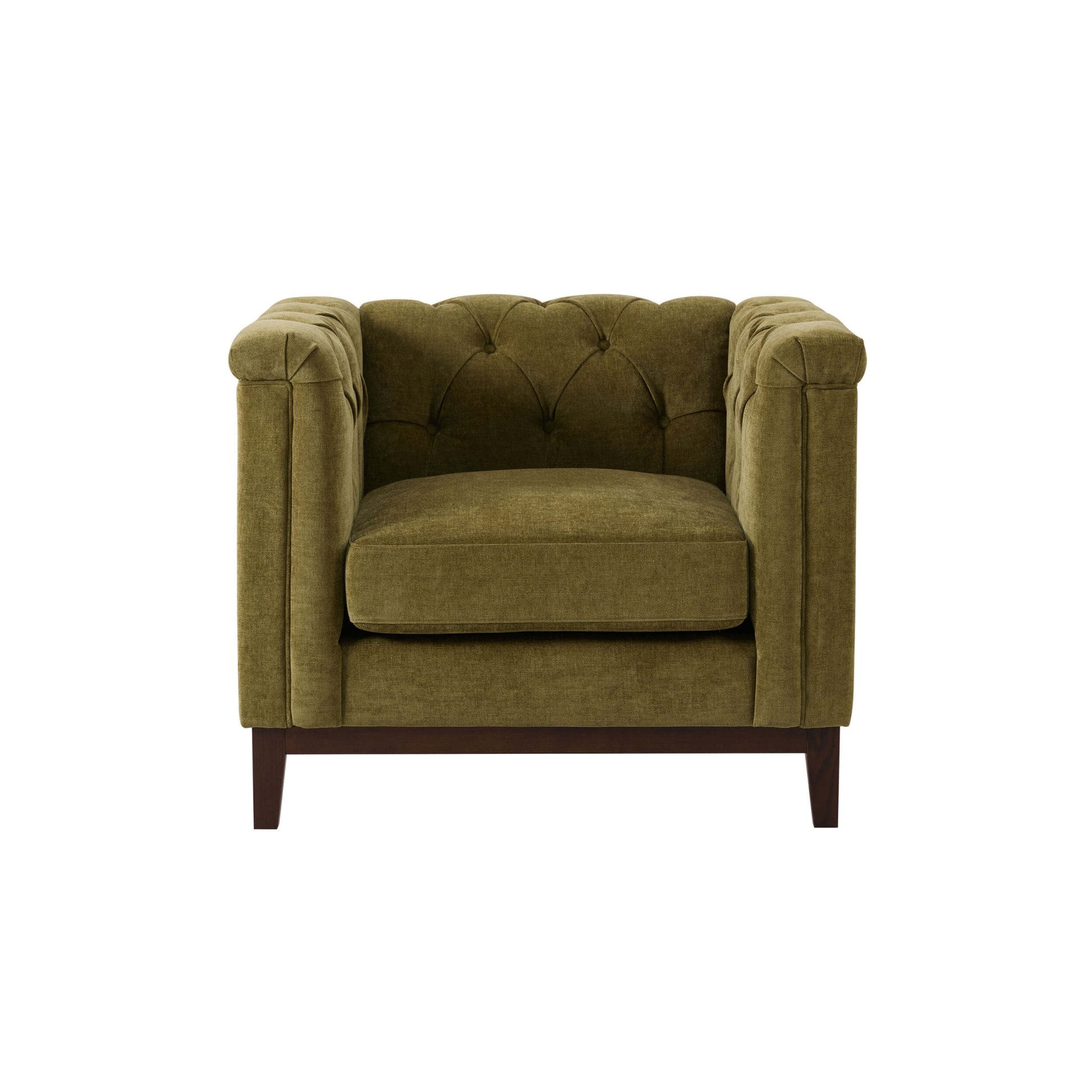 Fauteuil Chesterfield - Terre de cèdre