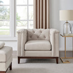 Dusklia - Chesterfield Armchair - Stone