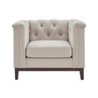 Dusklia - Chesterfield Armchair - Stone