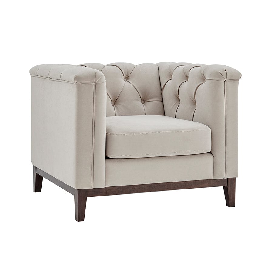 Dusklia - Chesterfield Armchair - Stone