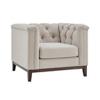 Dusklia - Chesterfield Armchair - Stone