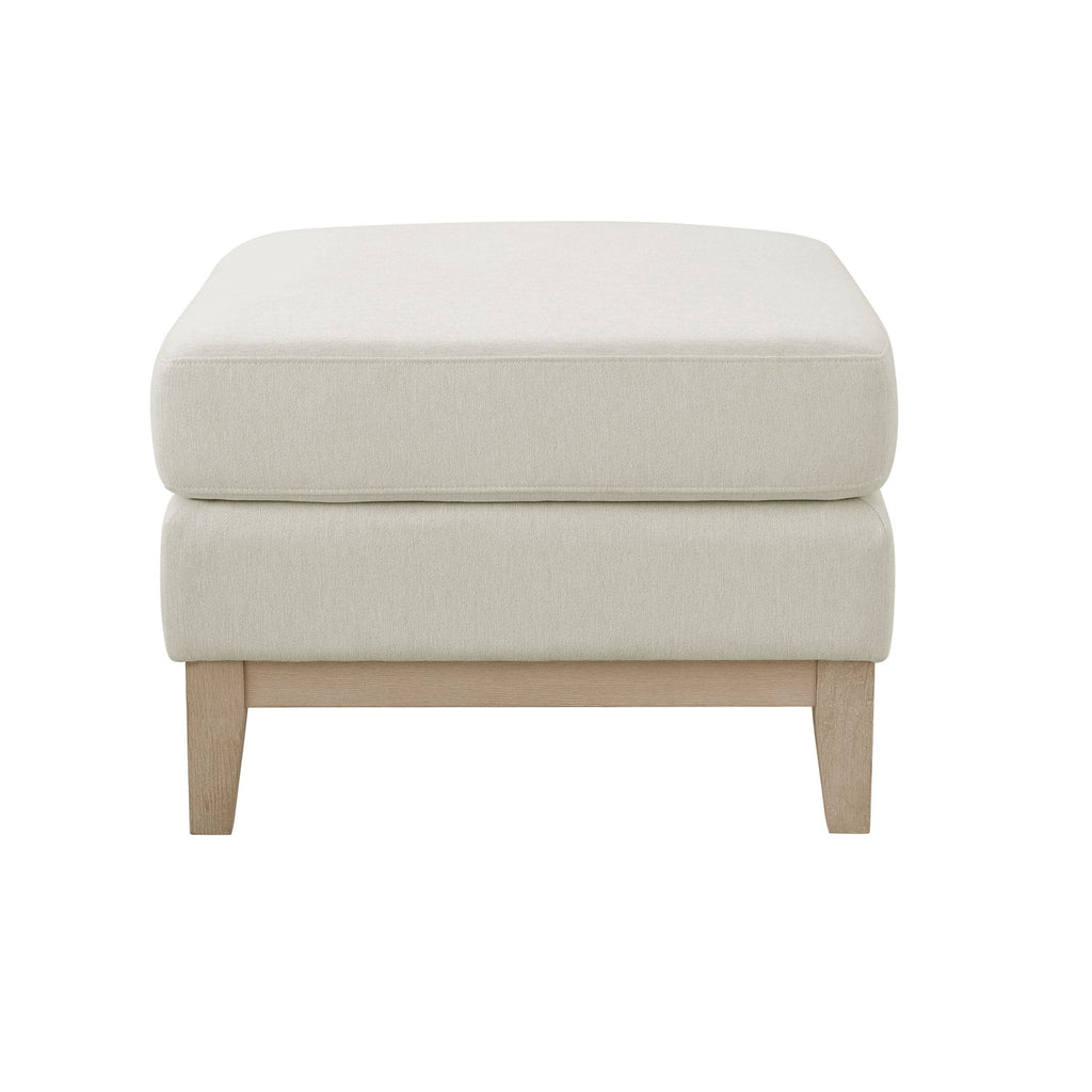 Dusklia - Chesterfield Pouffe - Cream Linen