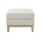 Dusklia - Chesterfield Pouffe - Cream Linen
