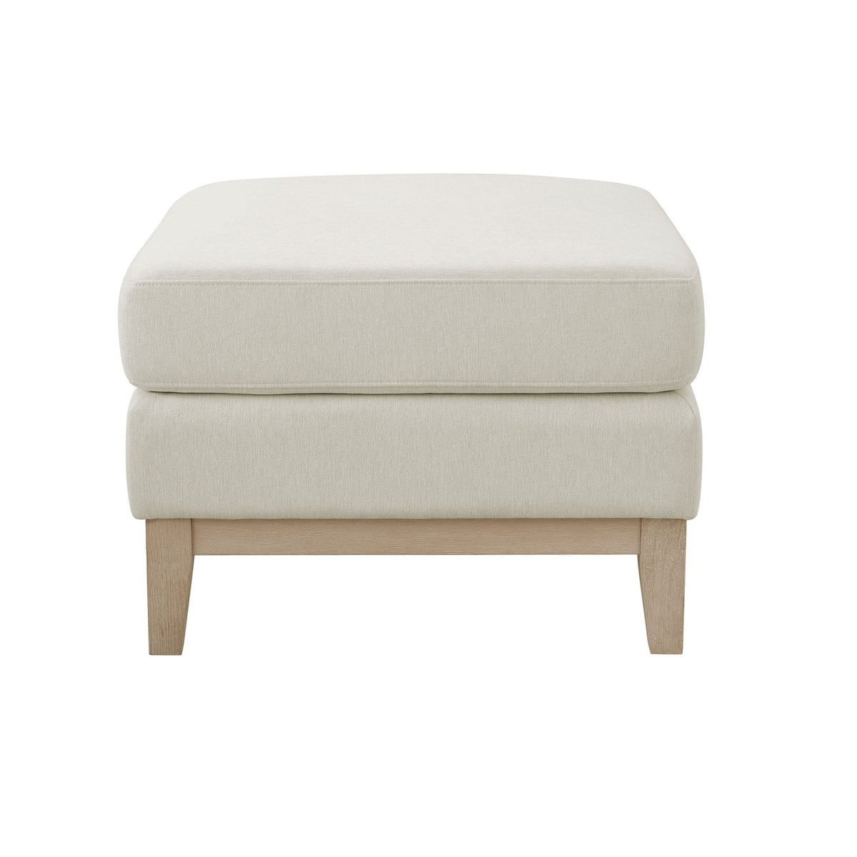 Dusklia - Chesterfield Pouffe - Cream Linen